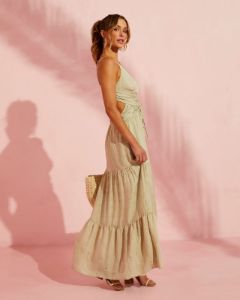 Coraline Tiered Maxi Dress sold by Vici