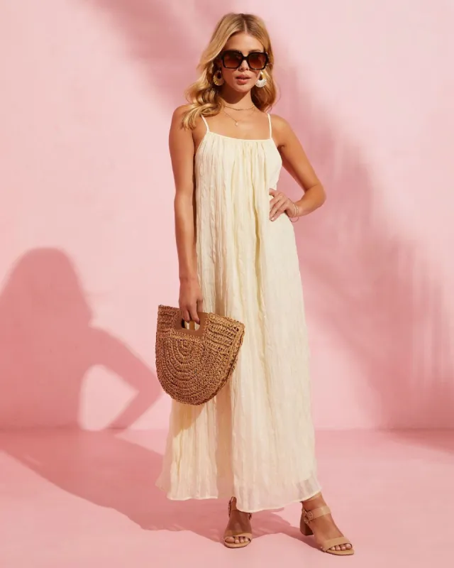 Miya Sleeveless Maxi Dress - Cream - FINAL SALE made by Vici