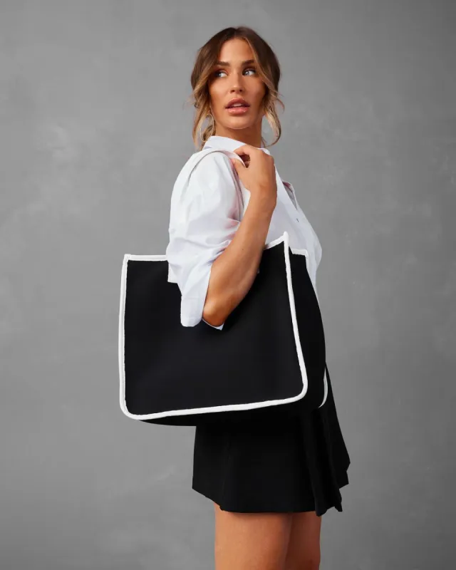 Noir Colorblock Tote Bag sold by Vici