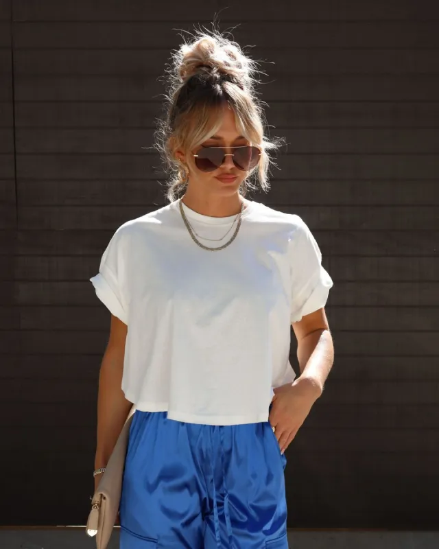 Jackson Cotton Tee - White - SALE sold by Vici