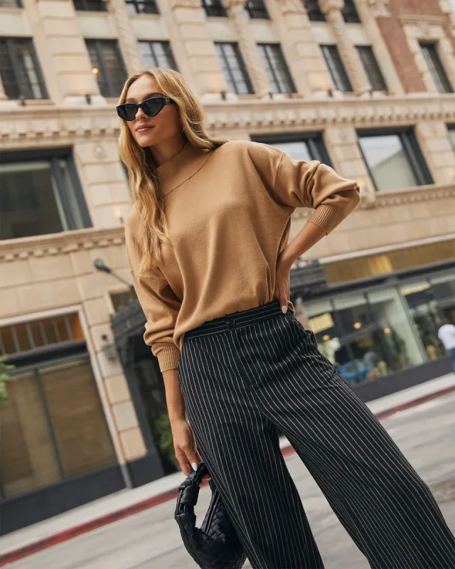 Parkin Mock Neck Knit Sweater made by Vici