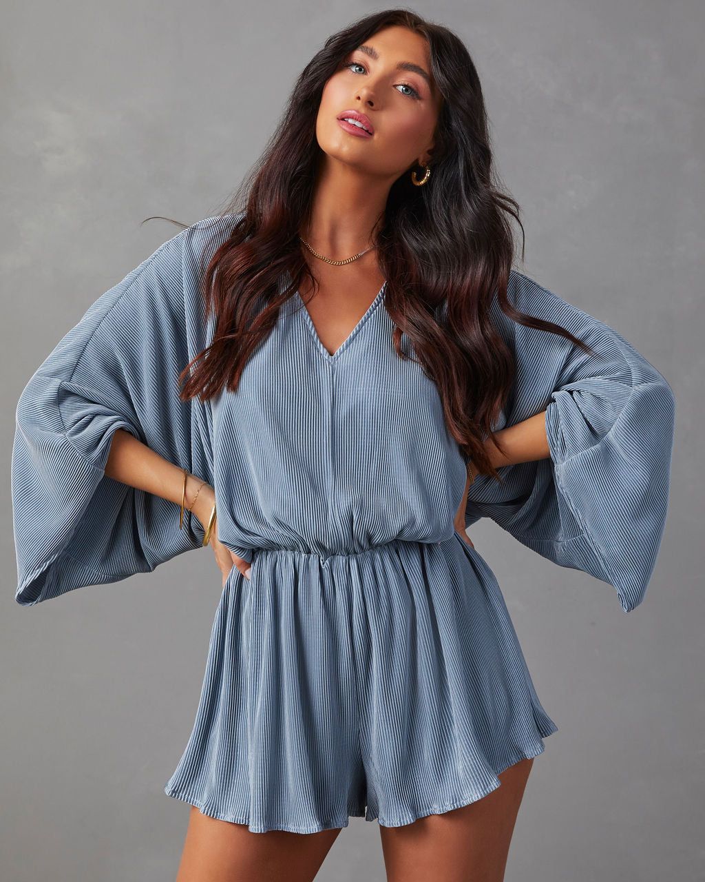 Lanie Plisse Romper sold by Vici