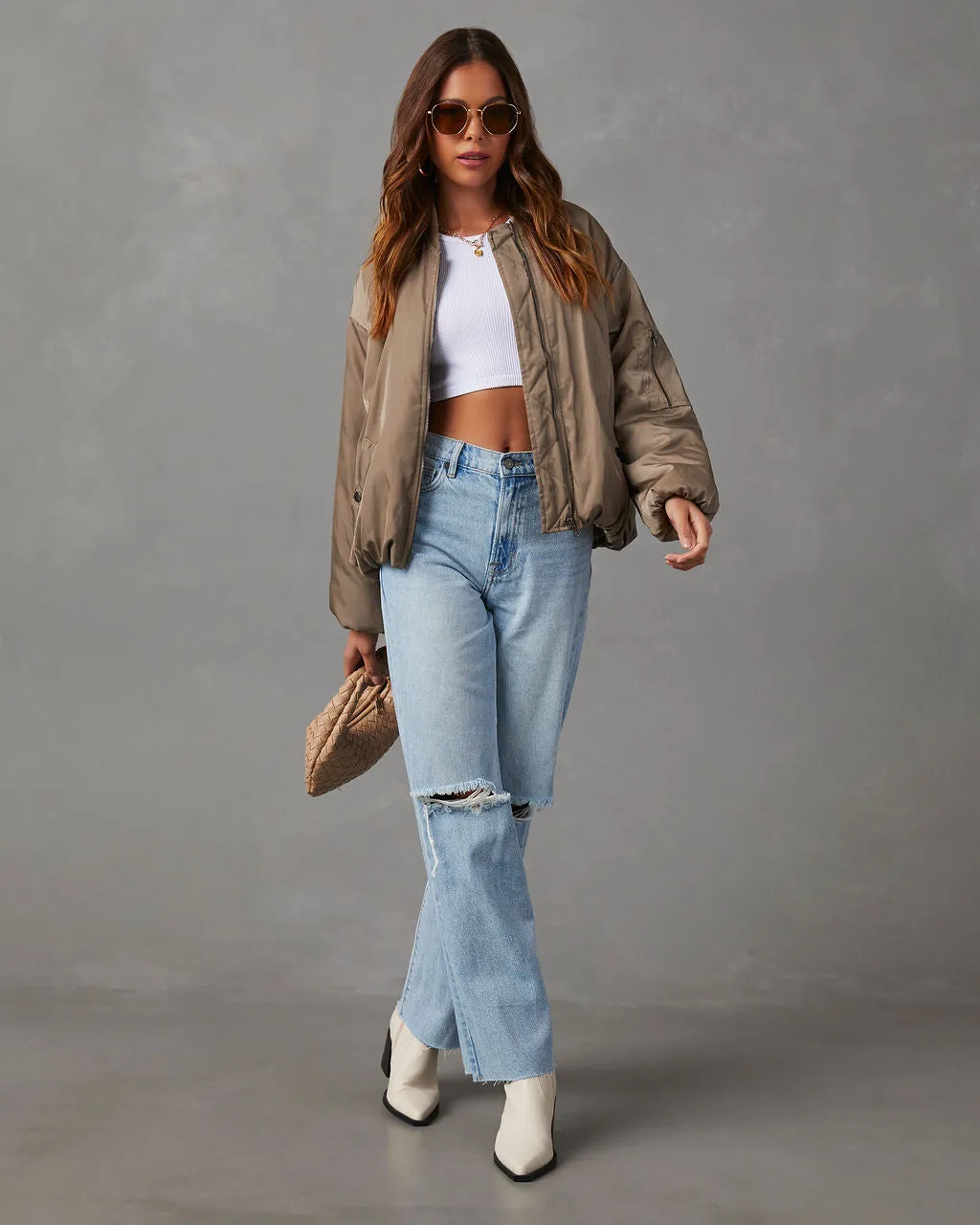 Mckenna Oversized Bomber Jacket sold by Vici product image thumbnail 3