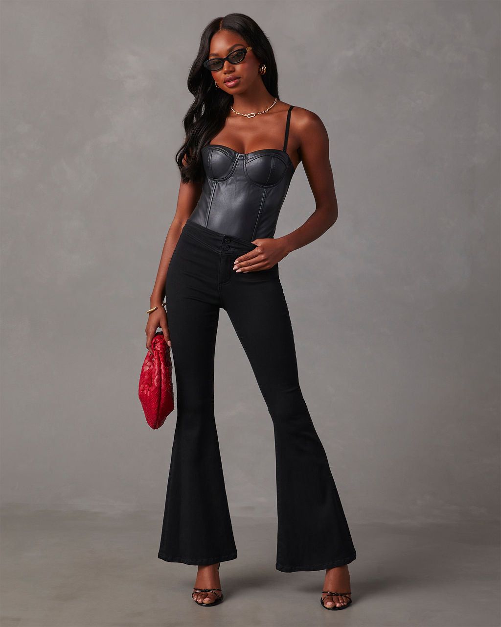 Under My Spell Faux Leather Bustier Bodysuit sold by Vici product image thumbnail 2