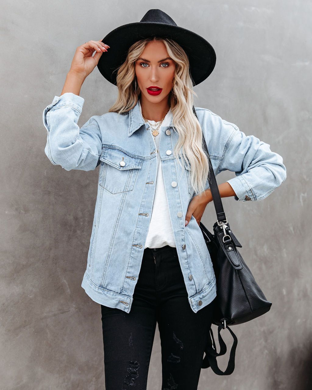 Rucker Pocketed Denim Jacket - FINAL SALE sold by Vici product image thumbnail 5