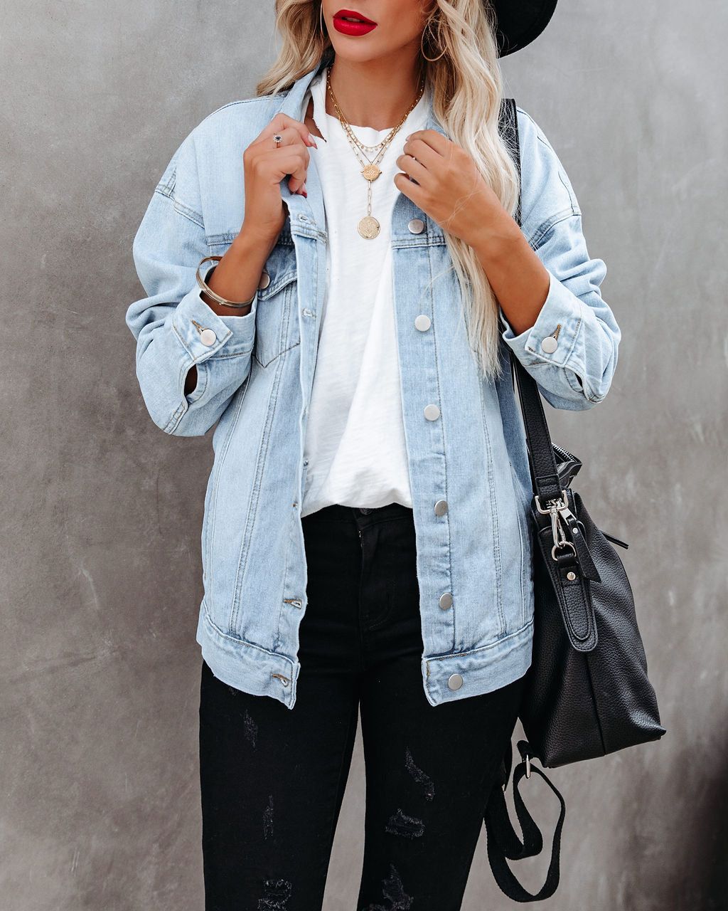 Rucker Pocketed Denim Jacket - FINAL SALE sold by Vici product image thumbnail 3