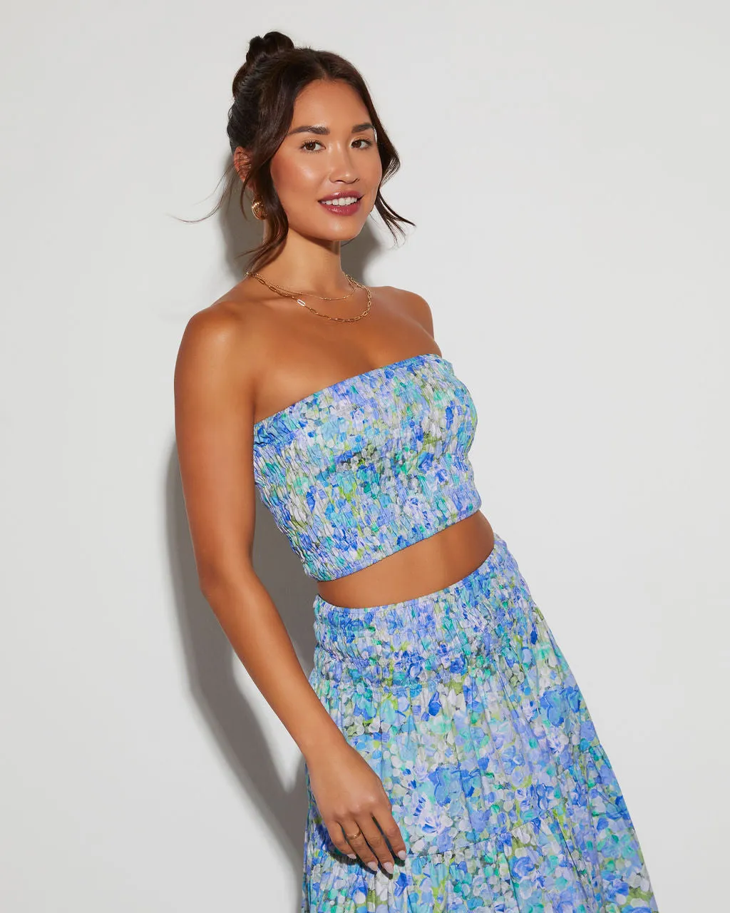 Angie Floral Cropped Tube Top sold by Vici product image thumbnail 5