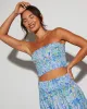 Angie Floral Cropped Tube Top sold by Vici