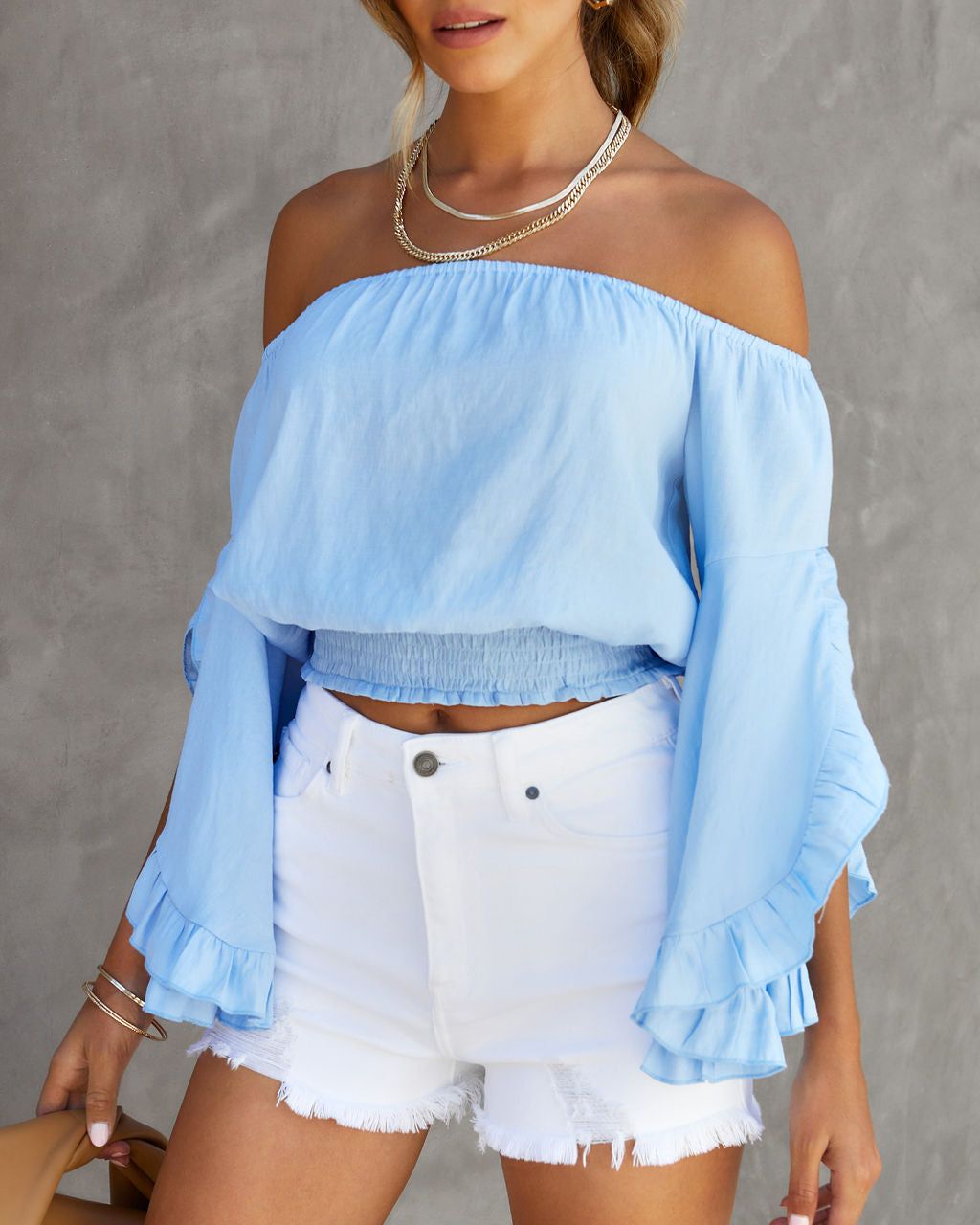 Rosalynn Off The Shoulder Ruffle Top sold by Vici product image thumbnail 5