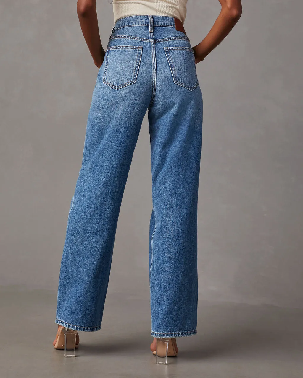 Janae Distressed High Rise Straight Jeans sold by Vici product image thumbnail 4