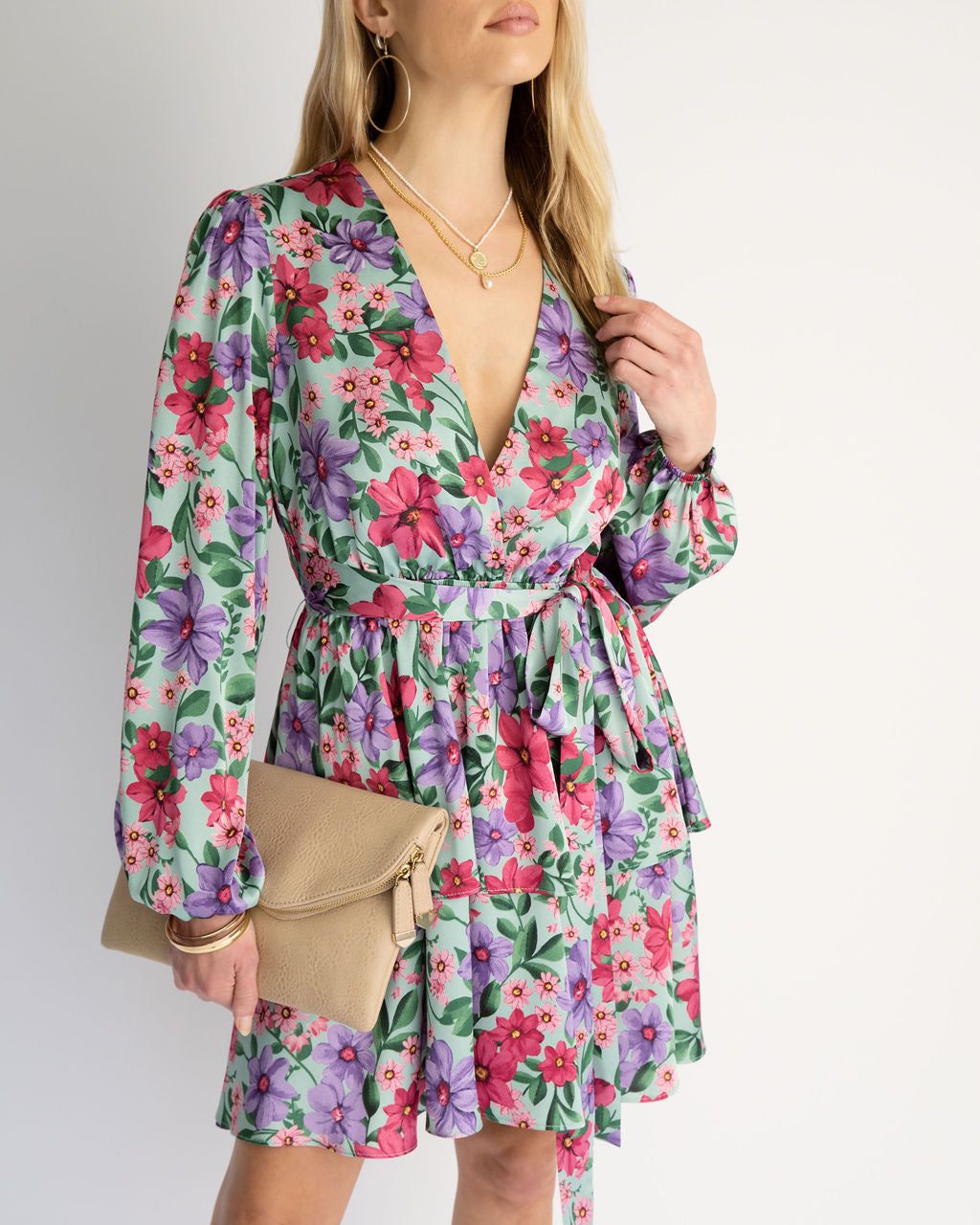 Sensational Floral Tiered Mini Dress sold by Vici product image thumbnail 2