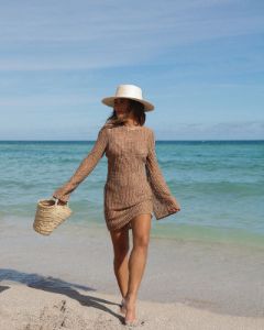 Temecula Sheer Crochet Dress sold by Vici