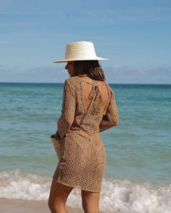 Temecula Sheer Crochet Dress sold by Vici