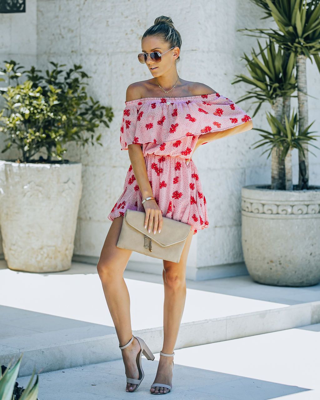 Swan Song Floral Off The Shoulder Romper - FINAL SALE sold by Vici product image thumbnail 7