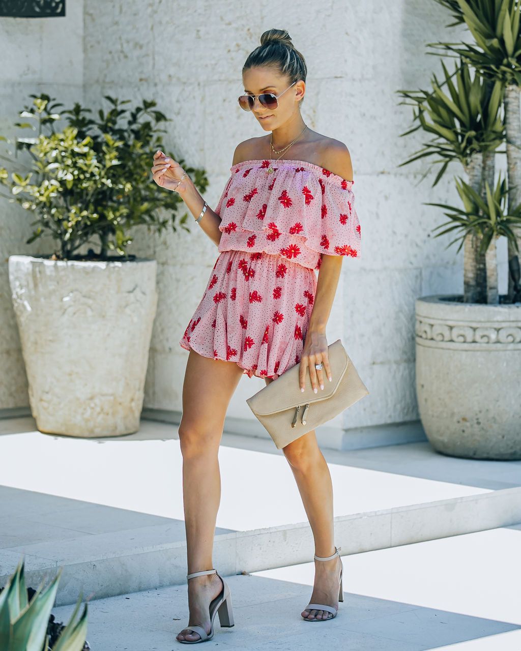 Swan Song Floral Off The Shoulder Romper - FINAL SALE sold by Vici product image thumbnail 9