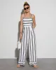 Gradey Striped Wide Leg Jumpsuit sold by Vici