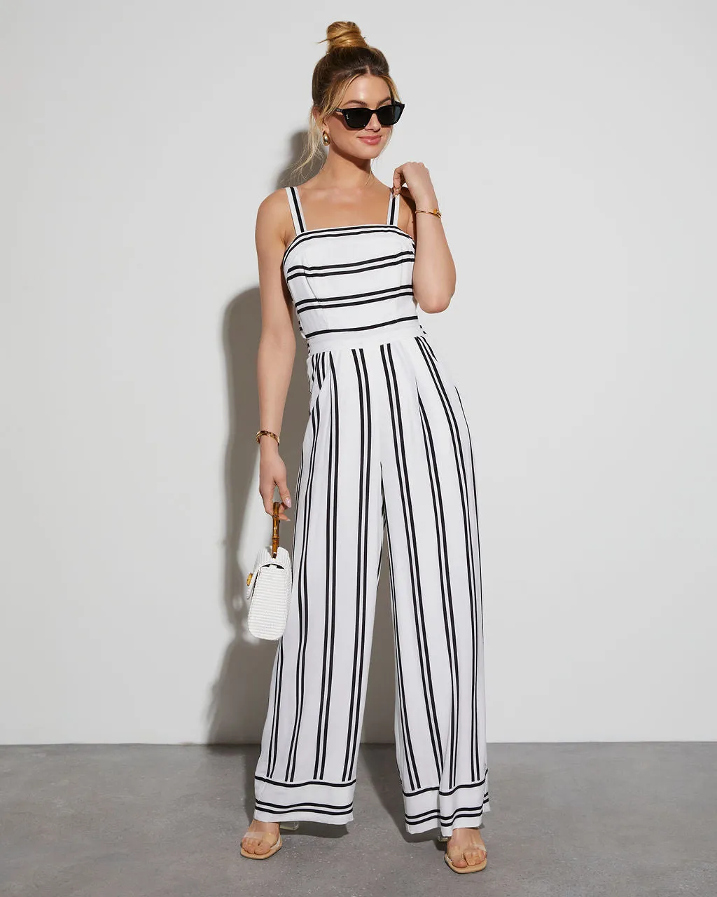 Gradey Striped Wide Leg Jumpsuit sold by Vici product image thumbnail 5