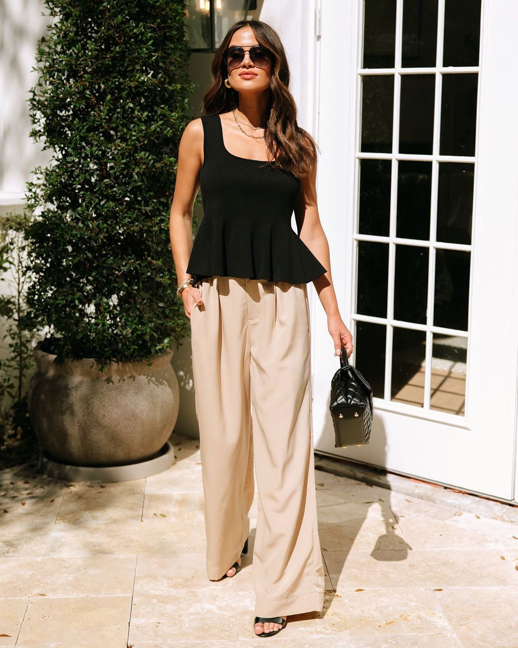 Vicky Knit Peplum Top - Black - FINAL SALE sold by Vici product image thumbnail 7