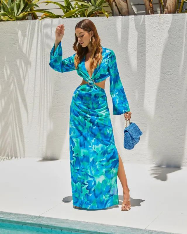Coralee Cutout Maxi Dress sold by Vici
