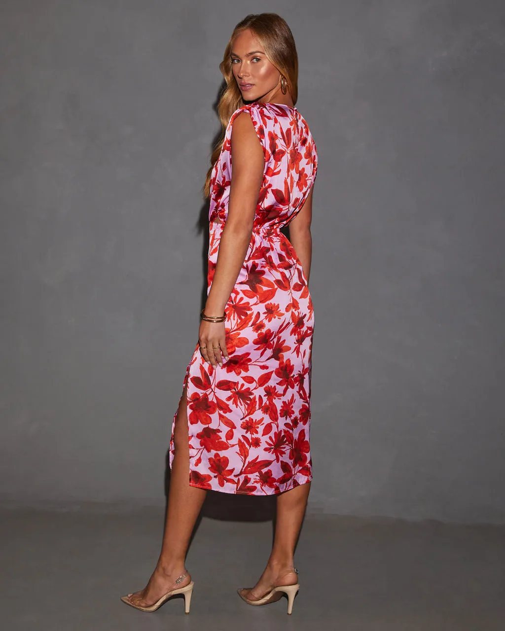 Garden Goddess Printed Midi Dress sold by Vici product image thumbnail 4