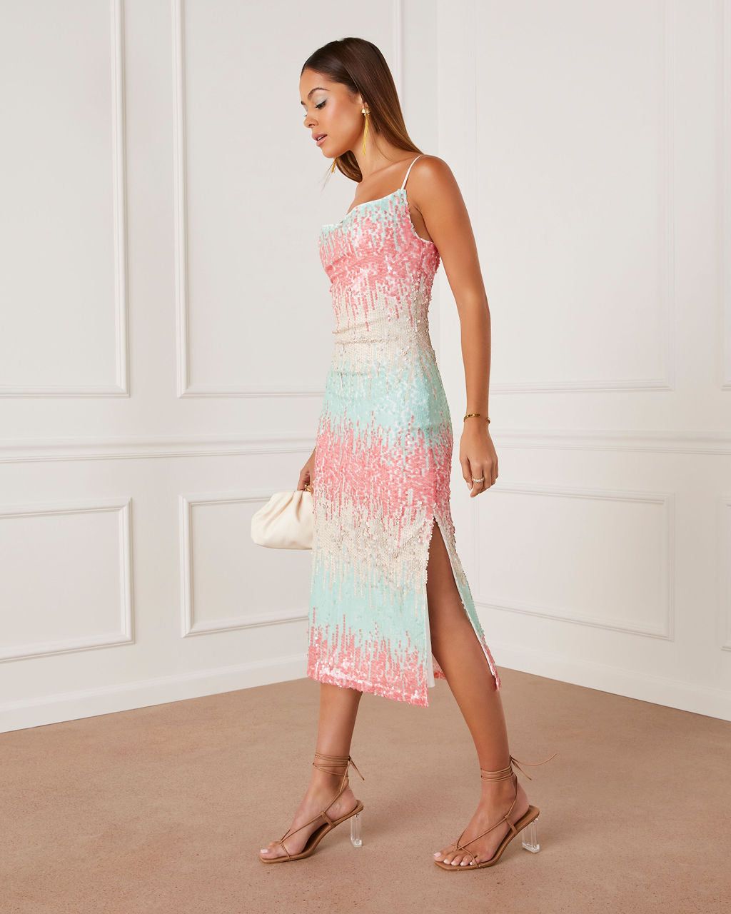 Ethereal Sequin Midi Dress sold by Vici product image thumbnail 4