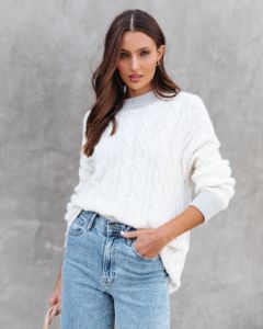 Charlotte Cable Knit Sweater sold by Vici