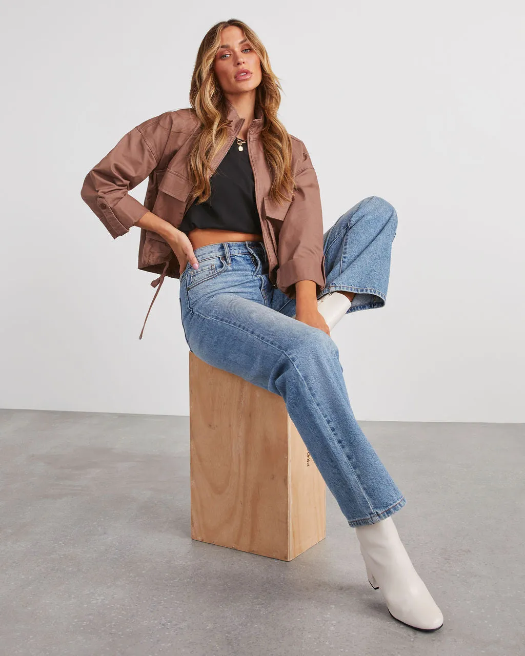 Off Duty Icon Zip Up Utility Jacket sold by Vici product image thumbnail 2