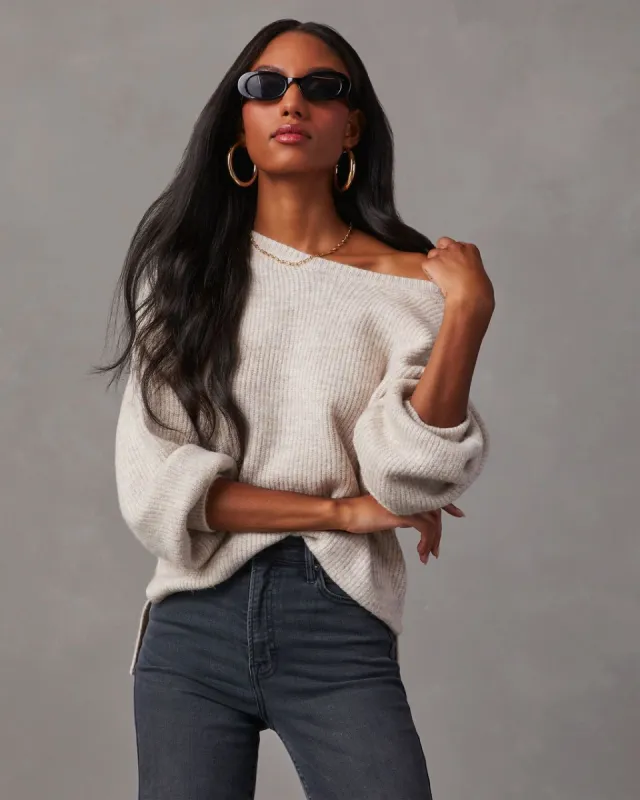 Sunday Morning Feeling Knit Sweater - Beige sold by Vici