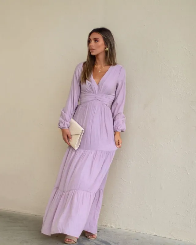 Peregrine Tiered Maxi Dress - Mauve - FINAL SALE sold by Vici