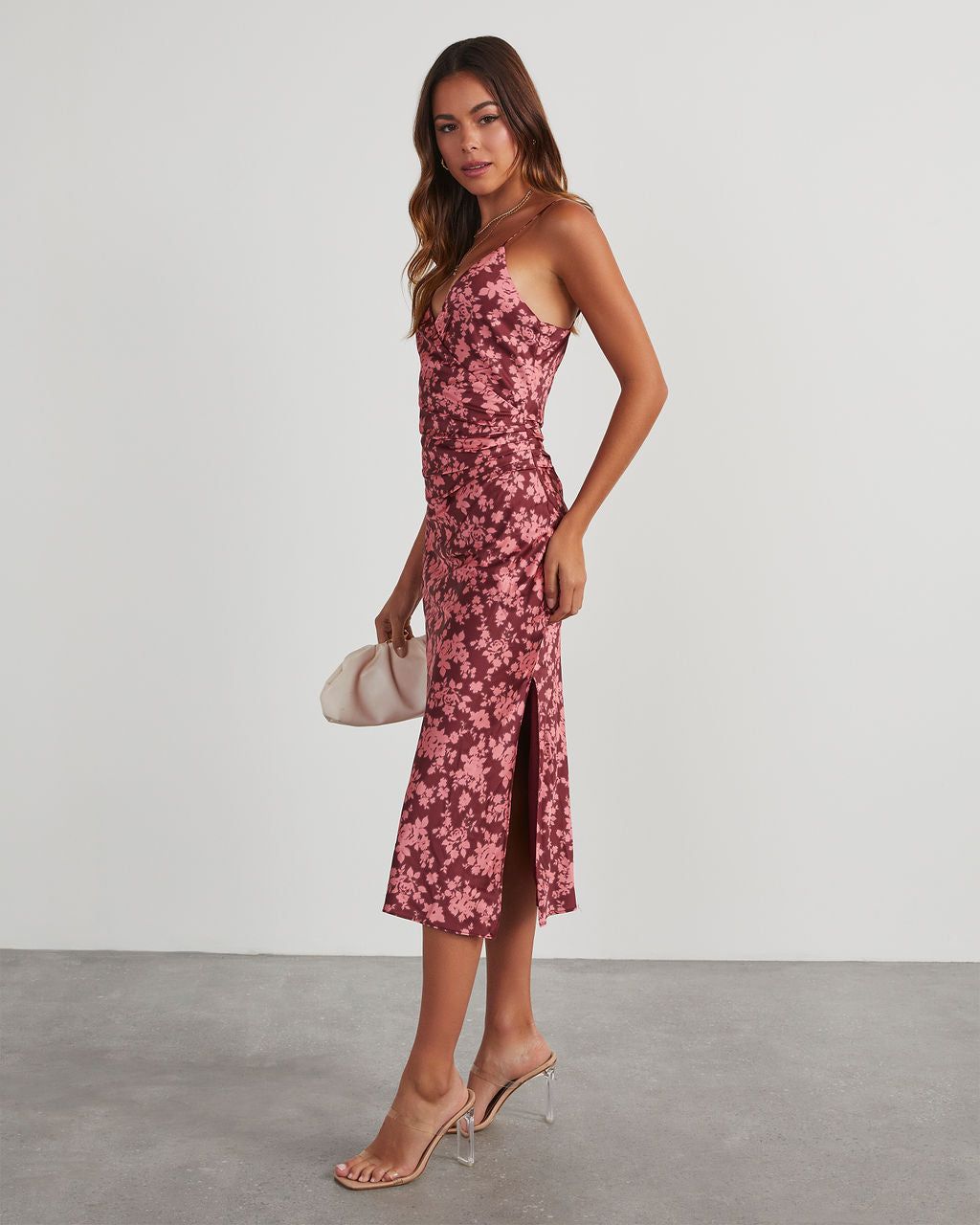 Melena Slip Floral Midi Dress sold by Vici product image thumbnail 3