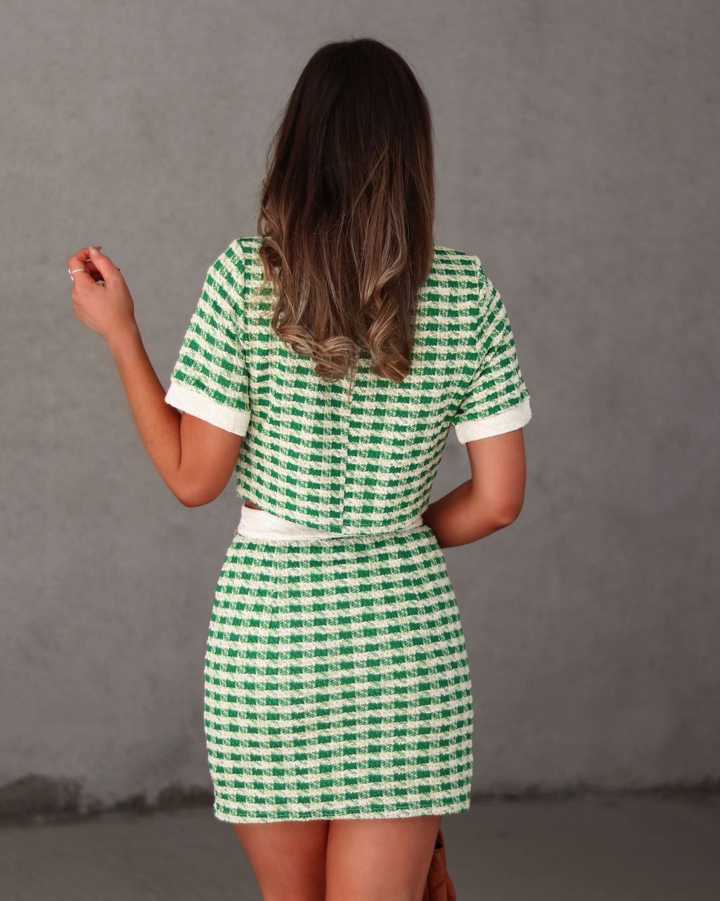 Blaire Tweed Knit Crop Top sold by Vici product image thumbnail 4