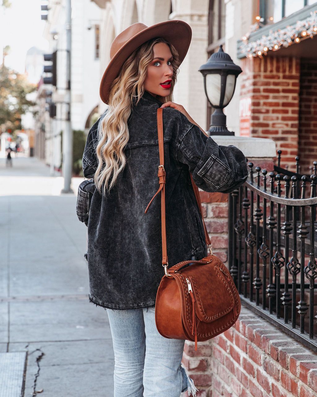 Omri Cotton Pocketed Corduroy Shacket - Faded Black - FINAL SALE sold by Vici product image thumbnail 2