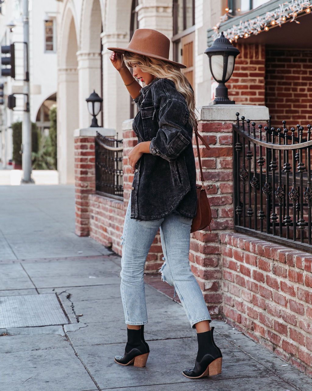 Omri Cotton Pocketed Corduroy Shacket - Faded Black - FINAL SALE sold by Vici product image thumbnail 8