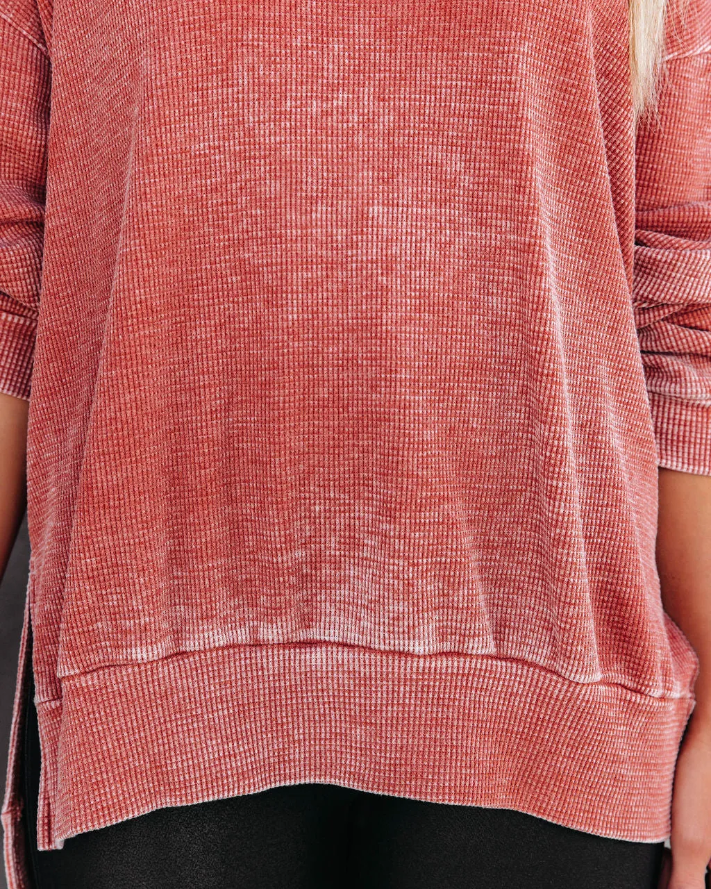 Tahoe Bound Waffle Knit Long Sleeve Top sold by Vici product image thumbnail 4