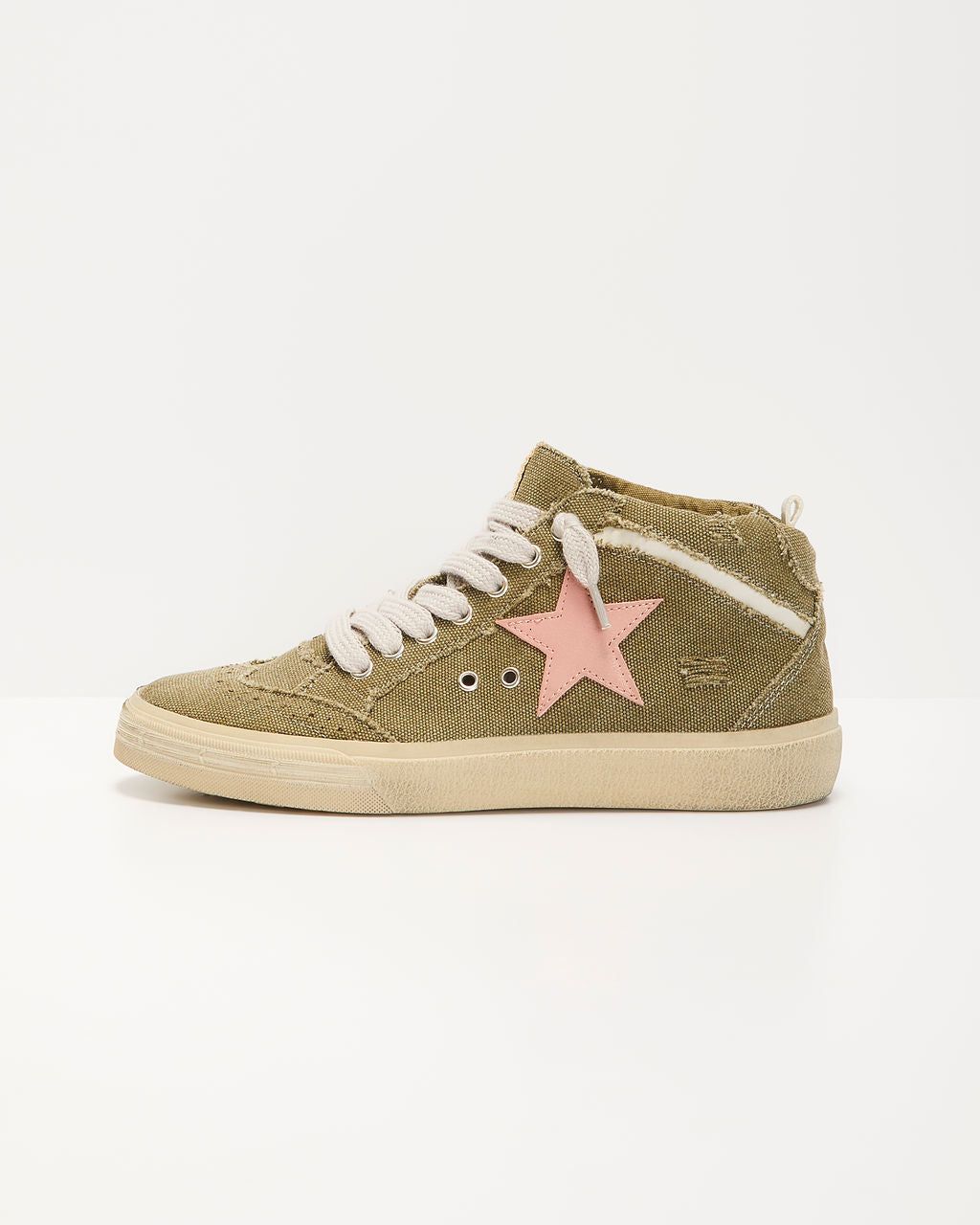 Paula High Top Canvas Sneakers - Olive sold by Vici product image thumbnail 2