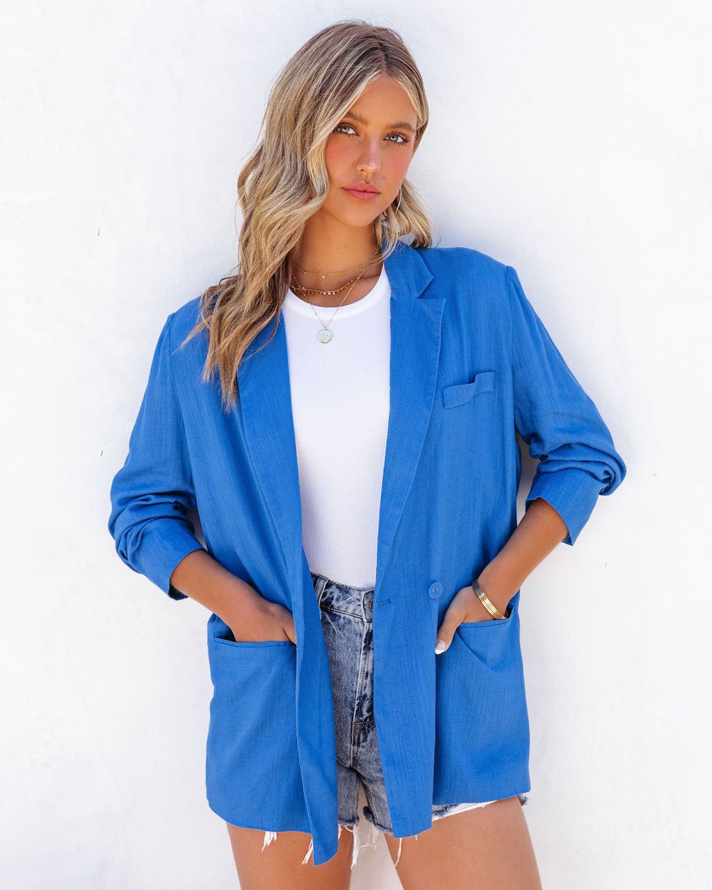 Remi Pocketed Blazer - Cobalt Blue - FINAL SALE sold by Vici product image thumbnail 5