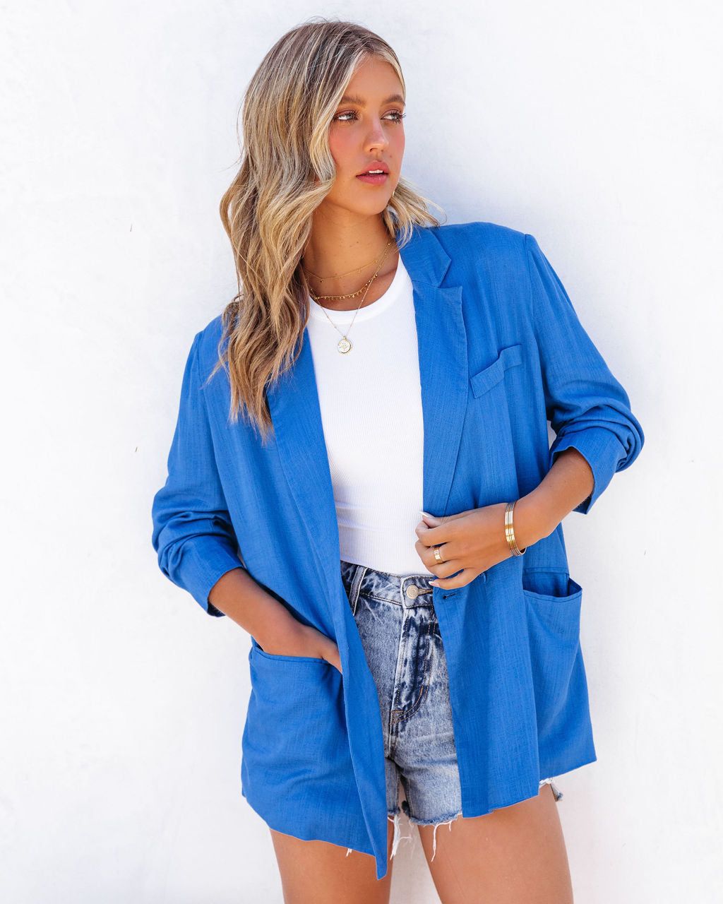 Remi Pocketed Blazer - Cobalt Blue - FINAL SALE sold by Vici product image thumbnail 8