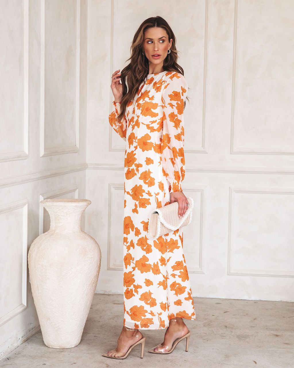 Clementine Floral Chiffon Maxi Dress sold by Vici product image thumbnail 5