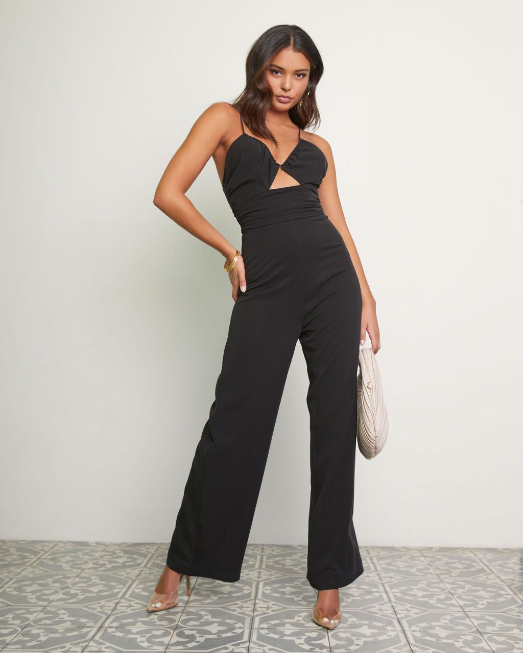 Norielle Tencel Cutout Jumpsuit - Black - FINAL SALE sold by Vici product image thumbnail 5