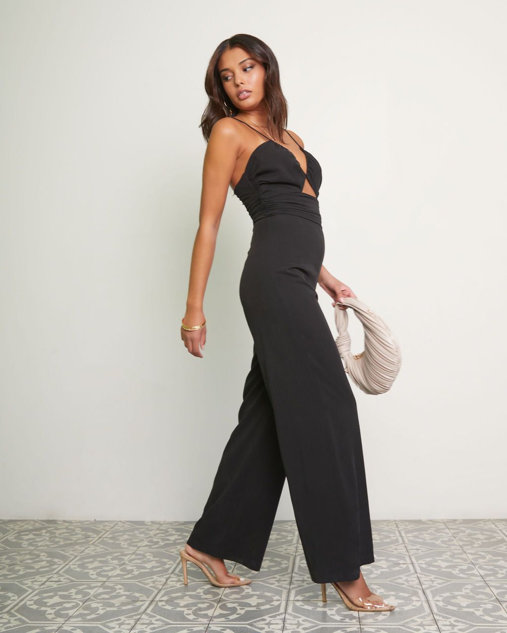 Norielle Tencel Cutout Jumpsuit - Black - FINAL SALE sold by Vici product image thumbnail 4