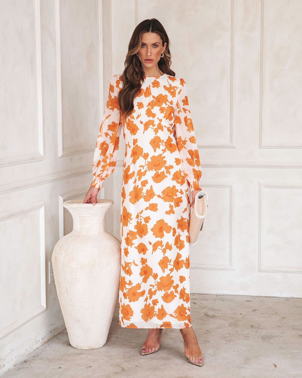 Clementine Floral Chiffon Maxi Dress sold by Vici product image thumbnail 3