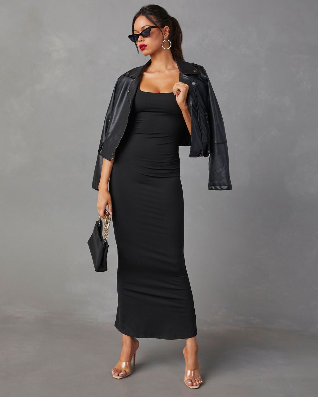 Make An Entrance Bodycon Maxi Dress - Black - SALE sold by Vici product image thumbnail 7