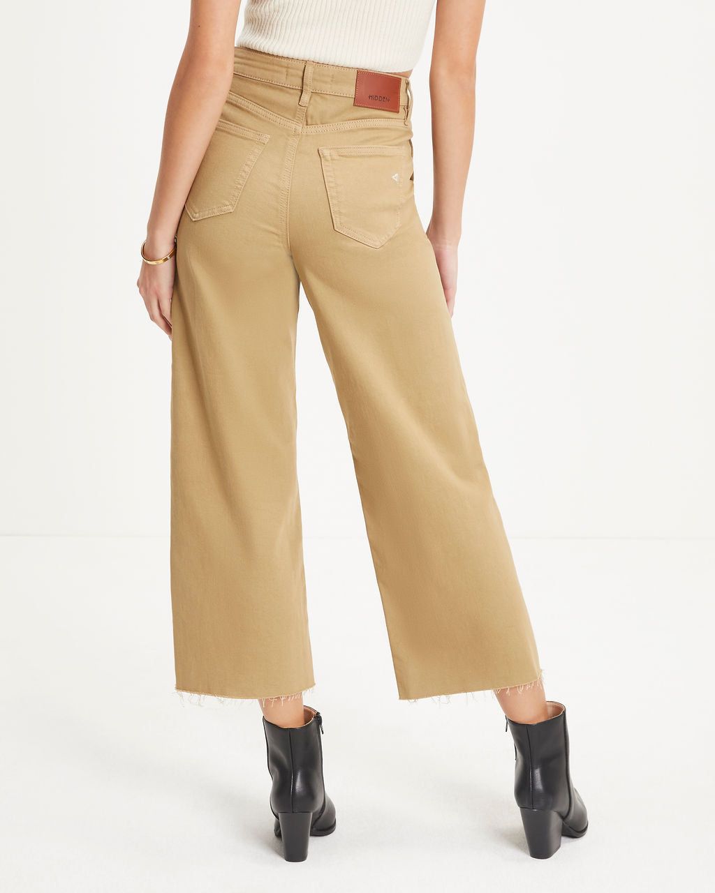 Layton High Rise Stretch Wide Leg Crop Jeans sold by Vici product image thumbnail 4
