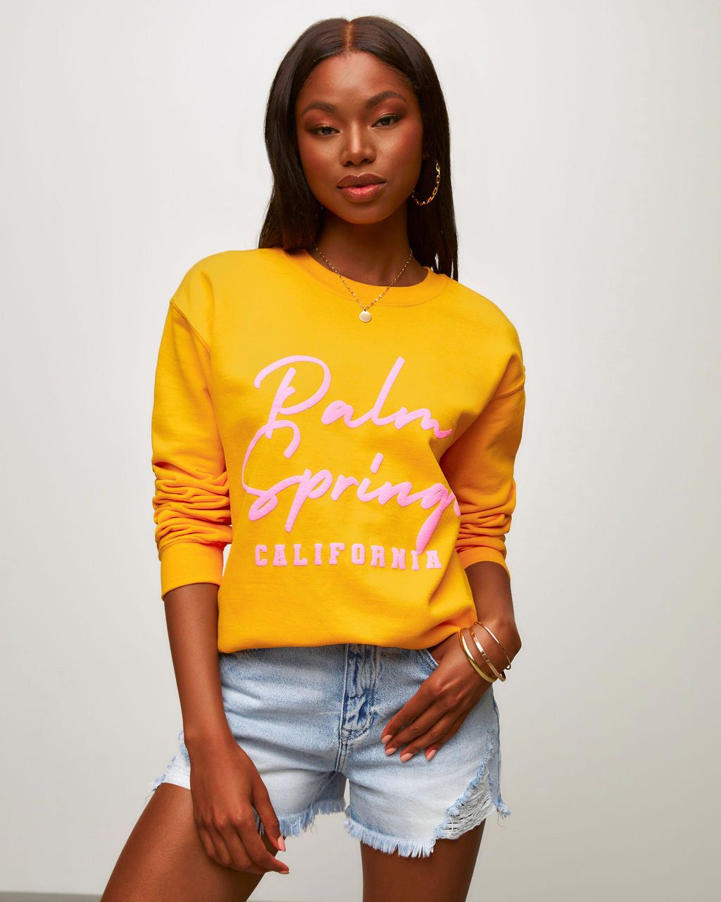 Palm Springs Cotton Blend Sweatshirt sold by Vici