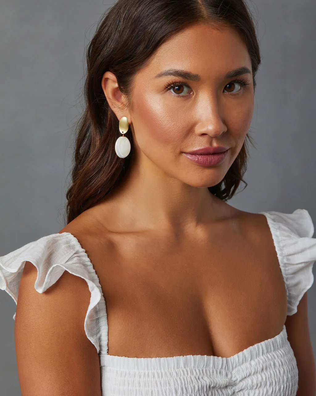 Gold And Pearl Drop Earrings sold by Vici product image thumbnail 3