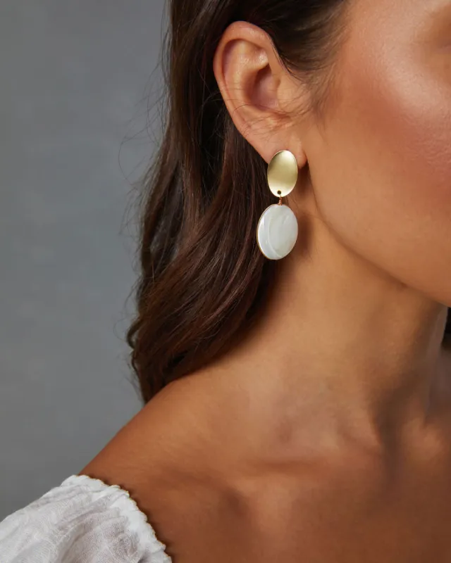 Gold And Pearl Drop Earrings sold by Vici