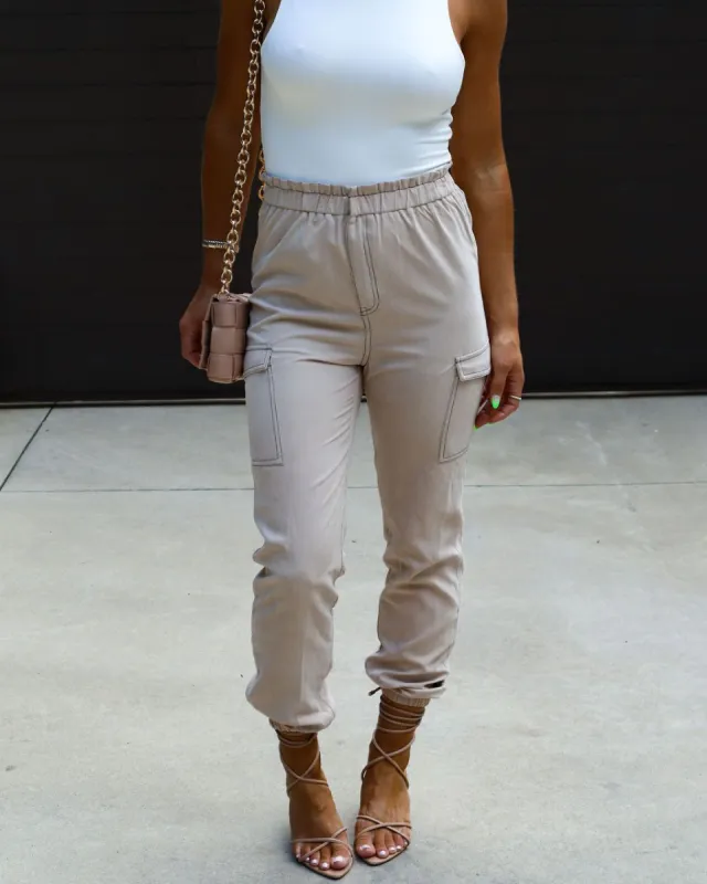 Rosedale Cargo Pants - Tan - FINAL SALE sold by Vici