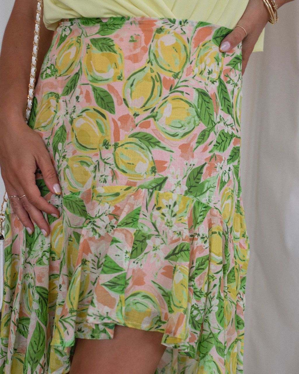 Positano Bloom Chiffon Midi Skirt - FINAL SALE sold by Vici product image thumbnail 2