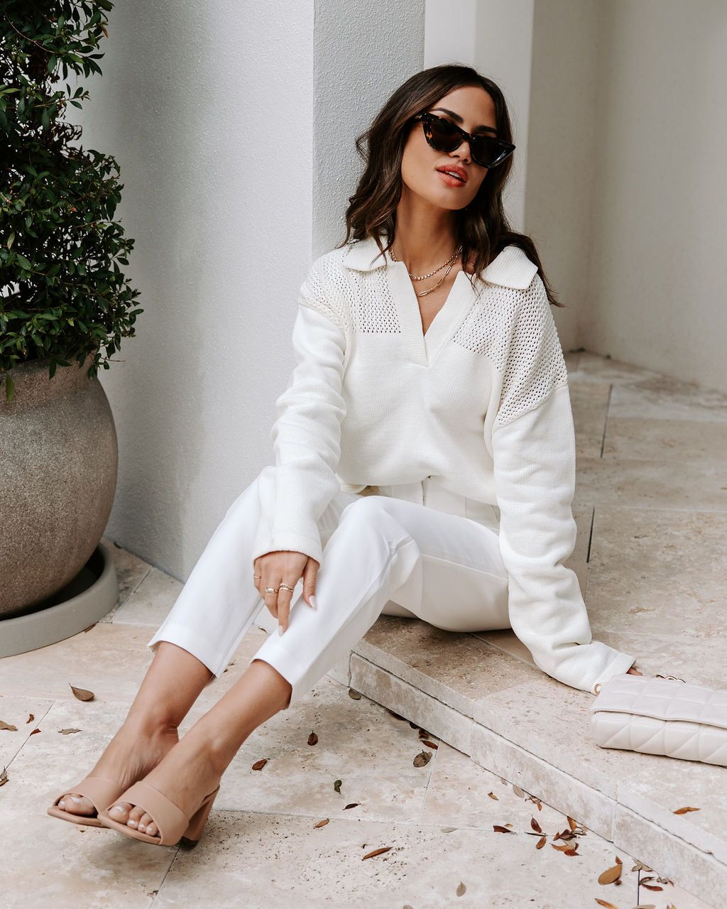 Clarette Knit Lightweight Sweater - Cream - FINAL SALE sold by Vici product image thumbnail 6