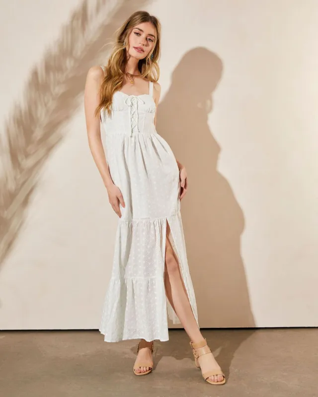 Hutchinson Cotton Eyelet Midi Dress sold by Vici